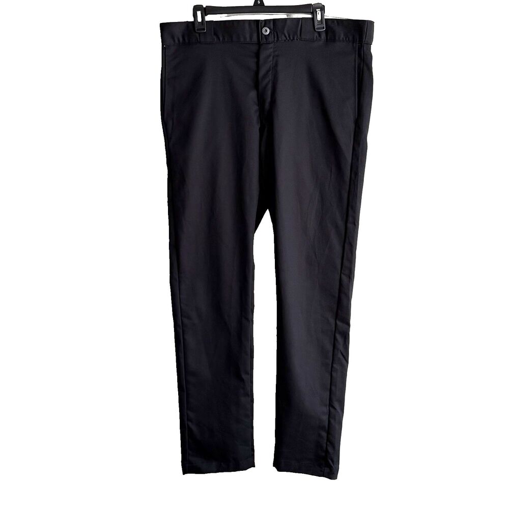 Dickies Flex Skinny Fit Straight Leg Twill Work Pants Black 36x32 (37x31)WP801BK